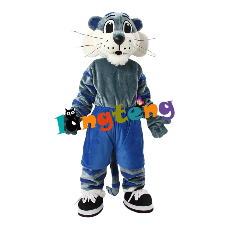 1314 Sports Gray Tiger Cartoon Mascots Cosplay Apparel Christmas Costuming For Business