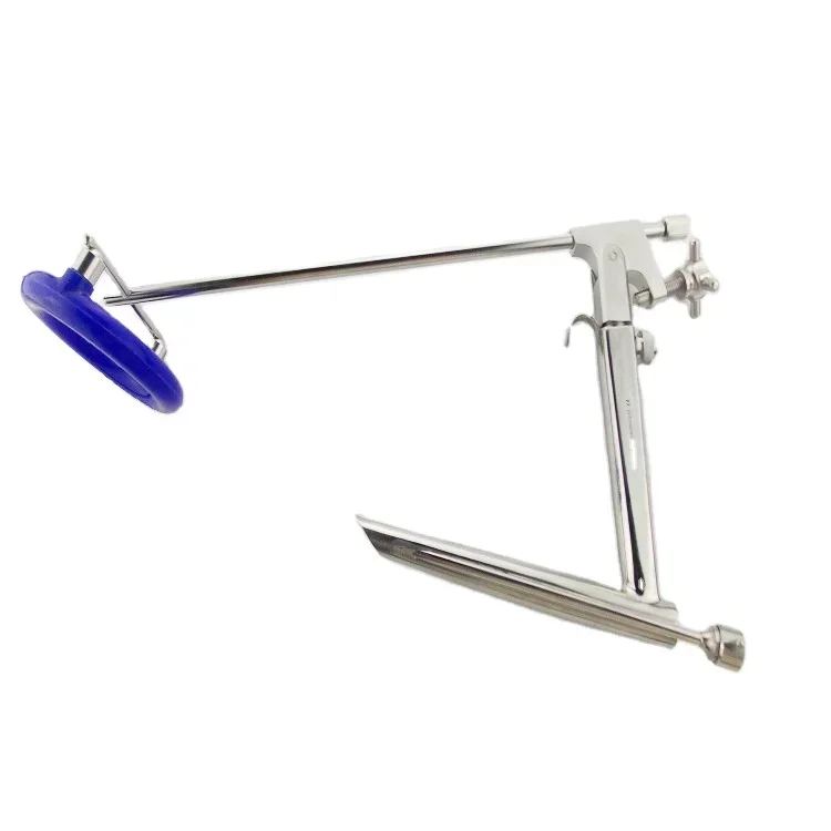 Surgical rigid laryngoscope tube and holder