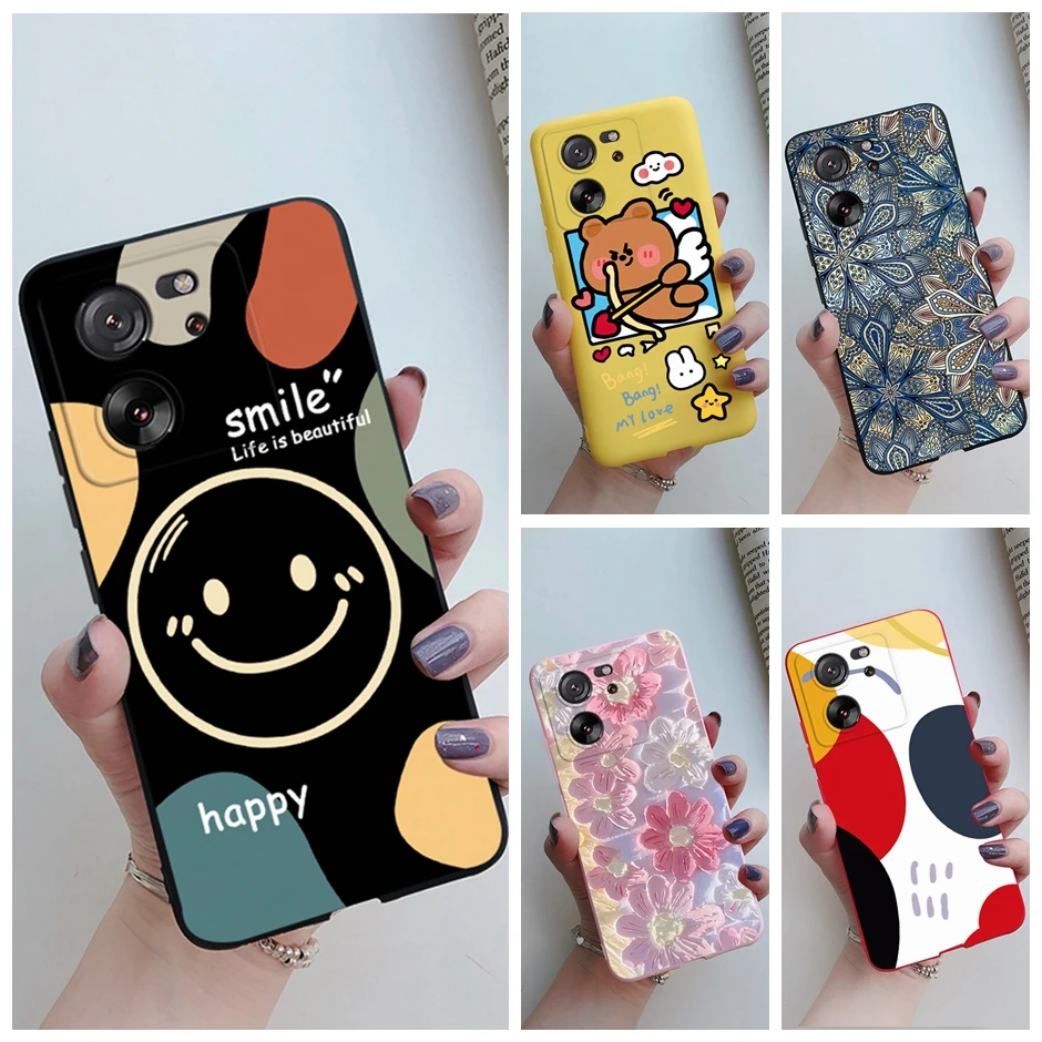 For Xiaomi 13T Pro Phone Case Smile Flower Soft Silicone Shell Cover for Xiaomi 13T Pro 5G 13Tpro Xiaomi13T Cases TPU Funda Capa