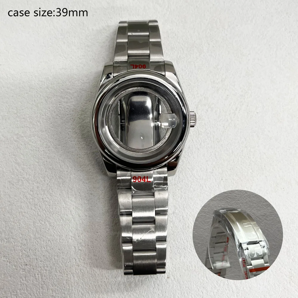 28.5mm NH35 dial pink yellow bubble dial NH35 oysterper case with stainless steel bracelet for NH35 automatic movement watchmods