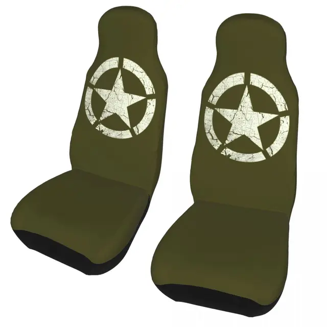 Vintage US Army Star emblemat kamuflaż uniwersalny pokrowiec na siedzenia samochodu cztery pory roku podróży Camo poduszki na siedzenia samochodowe włókna wędkarskie