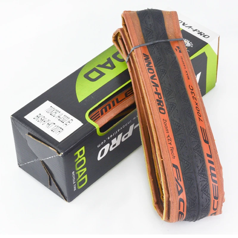 

Наружная шина Innova Smiley Face для дорожного велосипеда с желтым краем, складная шина 700 * 25C в стиле ретро, оборудование для наружной шины