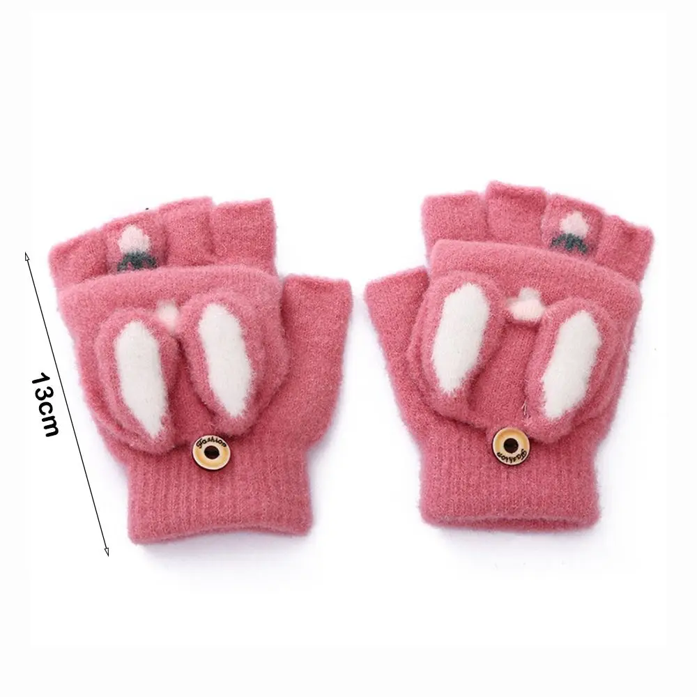 Lovely Knitted Kids Gloves Thick Fingerless Fingerless gloves Winter Warm Boys Girls