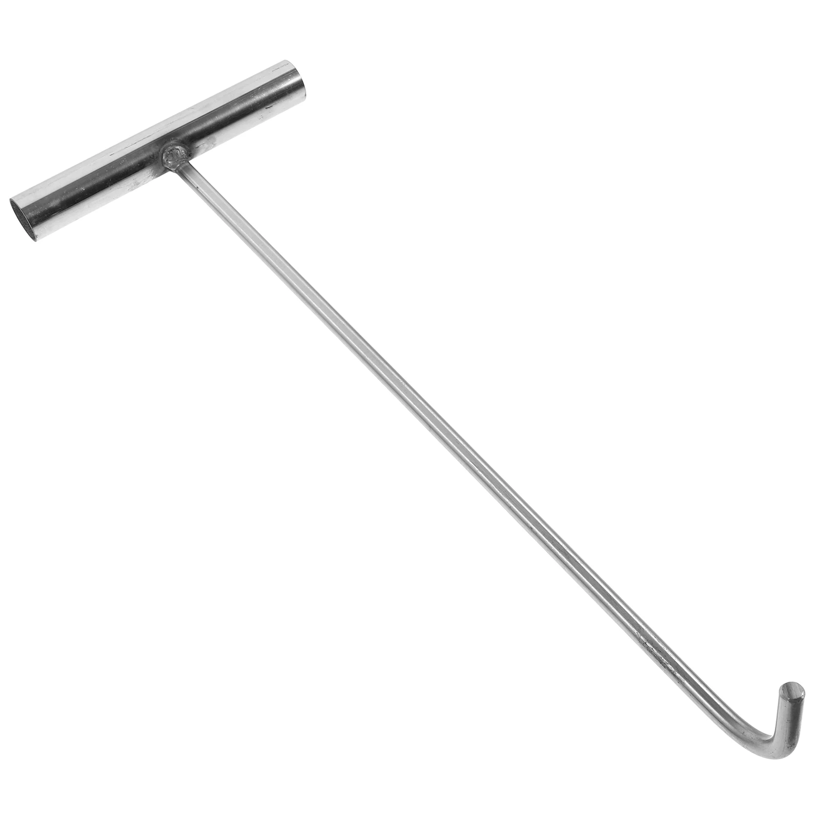 

Stainless Steel T Shape 38cm Manhole Cover Lifter Roller Shutter Door Pull Hook Heavy Duty Practical Hook Household Storage