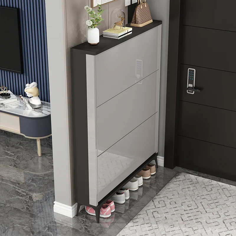 Luxury Minimalist Shoe Cabinets Modern Storage Space Saving Cabinet Ultra-thin Shoe Stand Organizer Meuble Chausssure Furniture