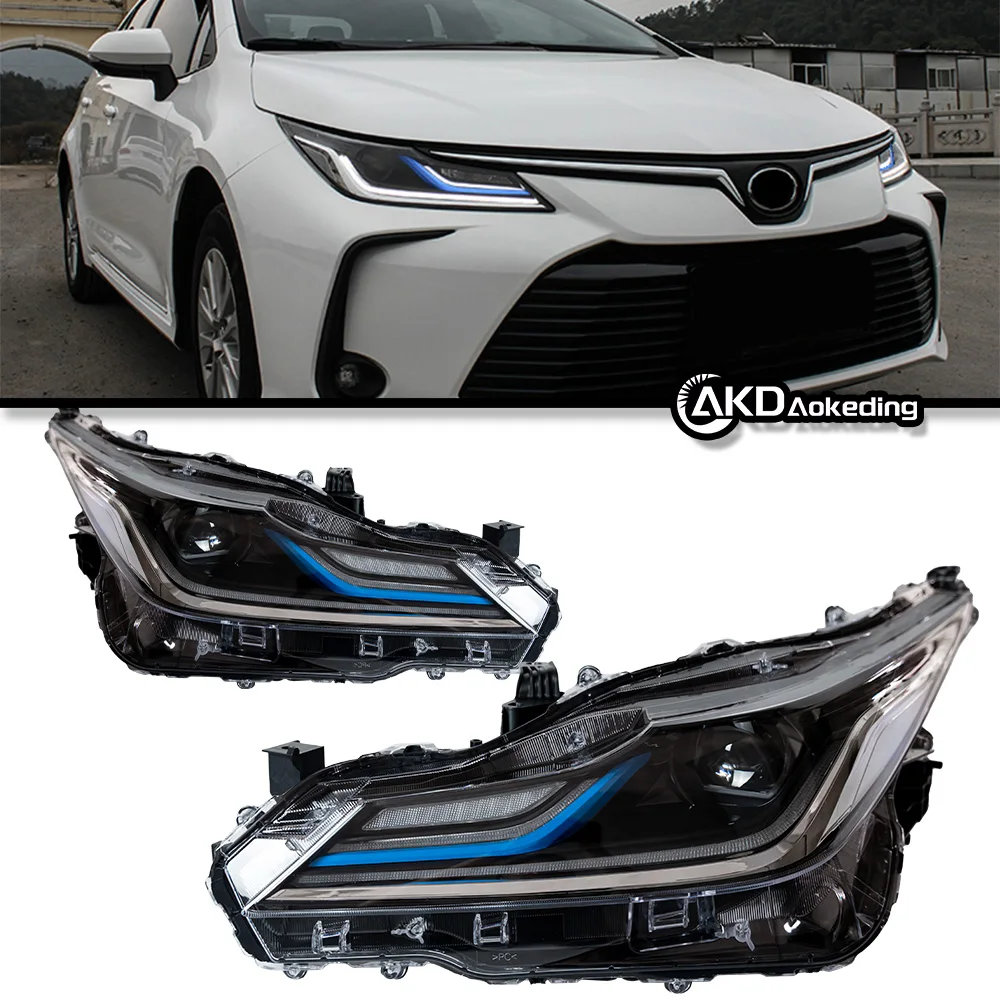 

Headlight For Toyota Corolla 2019 2021 Head Lights Sedan Style Replacement DRL Daytime lights Lighthouse Projector Facelift