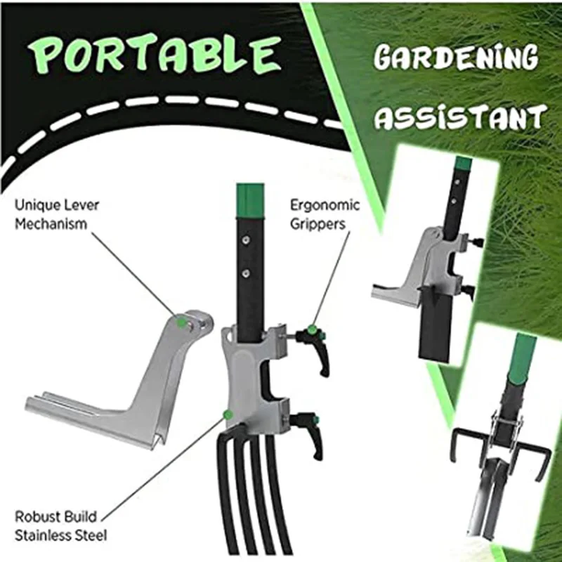 

Foot Step Weeder Portable Garden Tool for Outdoor Park Lawn Weed Removal