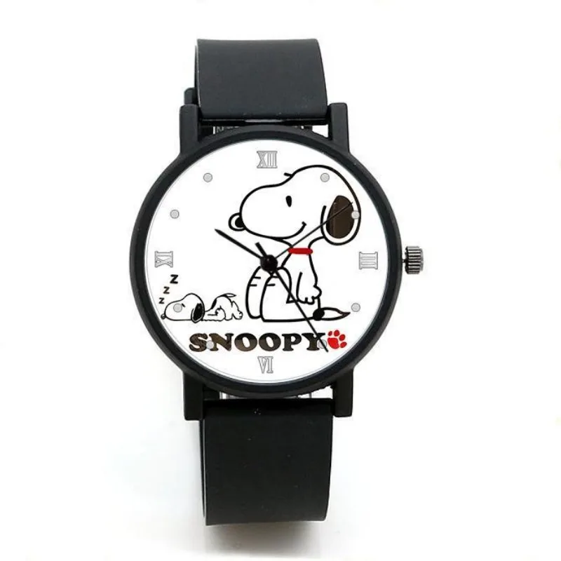 Kawaii Snoopy anime peripheral cartoon Y2k watch sports student creative personality trendy quartz watch birthday gift wholesale