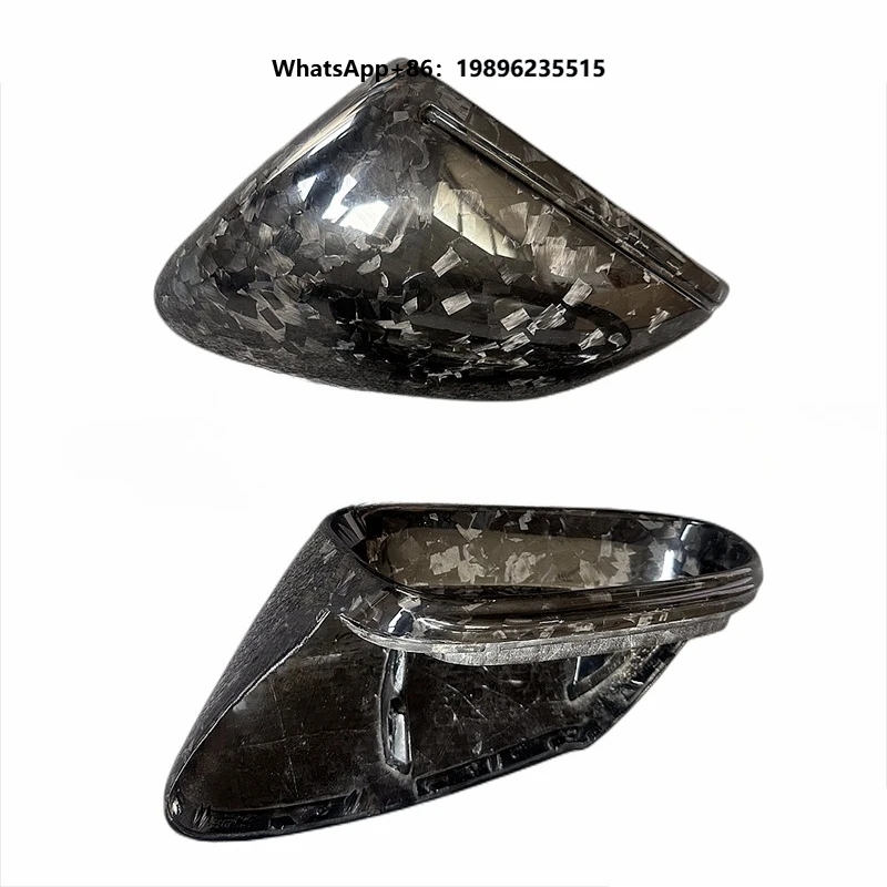 Dry Forged Carbon Fiber New Black Side Mirror Cover