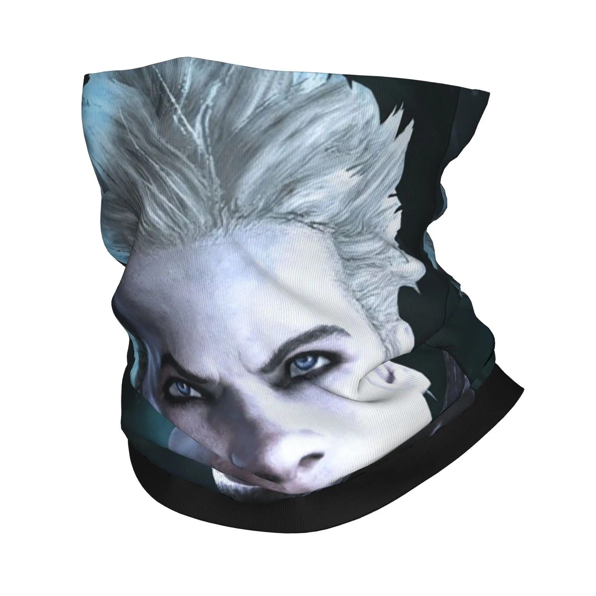 Vergil From the Devil May Cry Seri Bandana 넥 커버 프린트 매직 스카프 다용도 사이클링 스카프 남성 여성 성인용