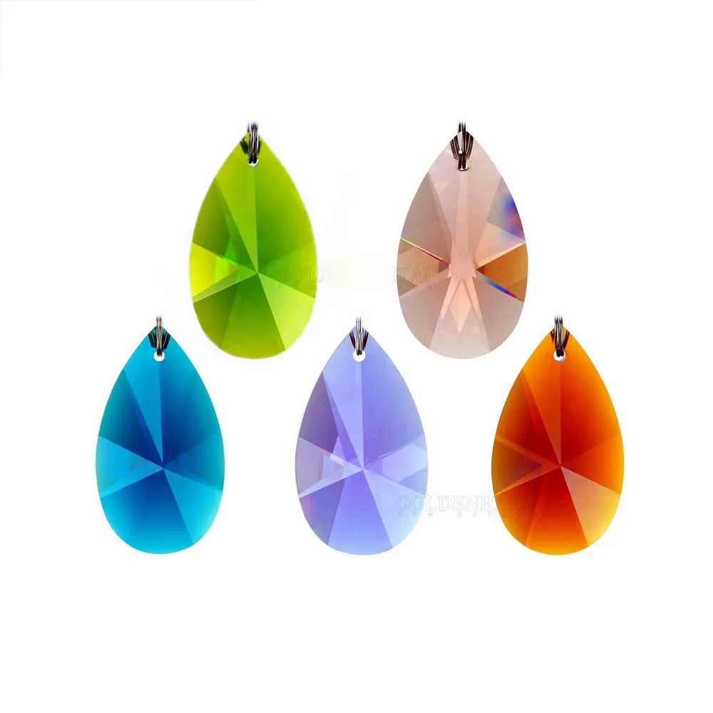 

38mm Crystal Prisms True Color Angel Teardrop Suncatcher Chandelier Prism Parts DIY Hanging Home Wedding Decor Ornaments