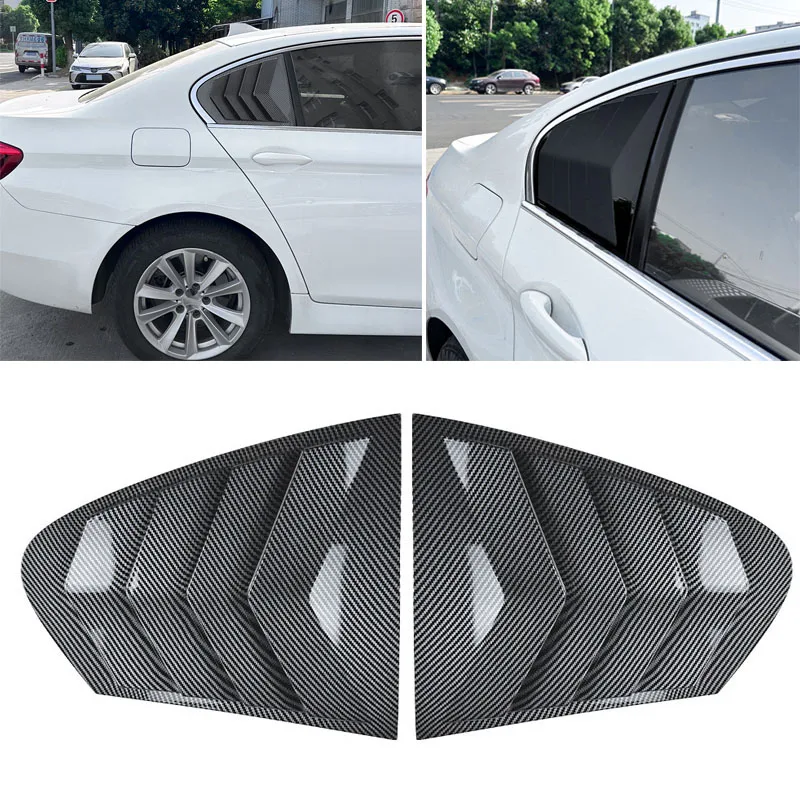 

Car Rear Window Shutter Cover Trim Window Louver Side Vent Trim For BMW 5 Series F10 525i 530i 2011-2017 Auto Accessories