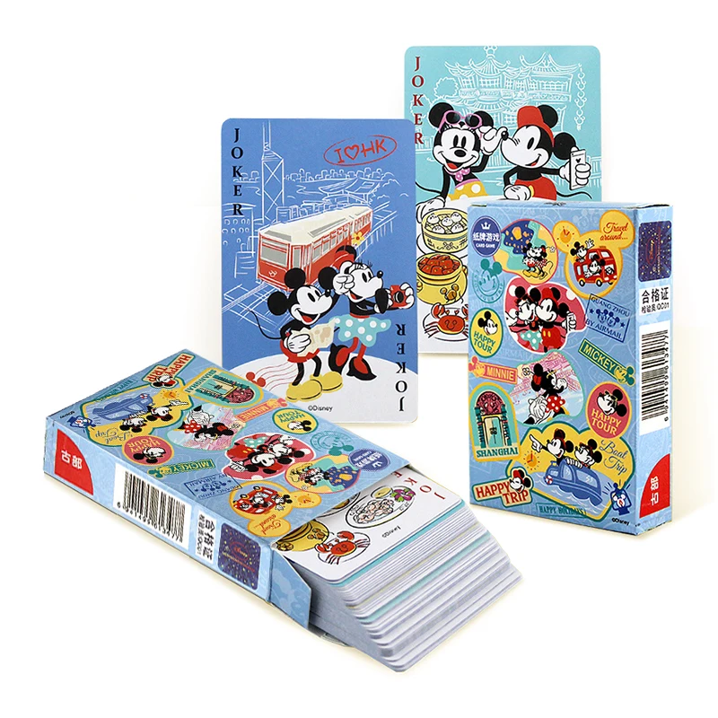 Disney Papier Spielkarten Mickey Minnie Maus Wunder R￤cher gefroren Anime Cartoon Poker Karten Kinder Erwachsenen Desktop-Spiel