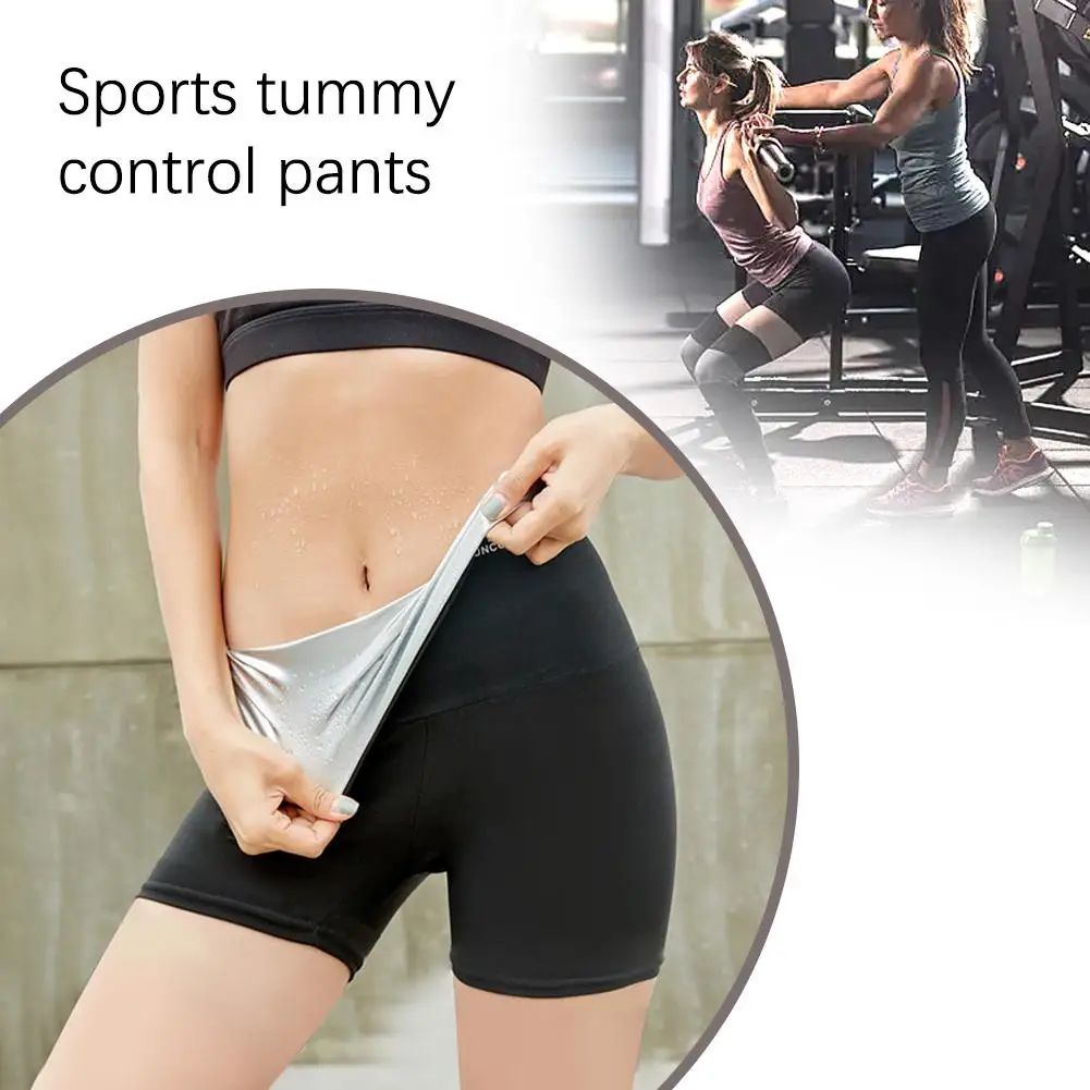 1pcs Women Sauna Sweat Pants Thermo Fat Control Legging Panties Slim Control Waist Fitness Shapers Shorts Stretch Body V7m2