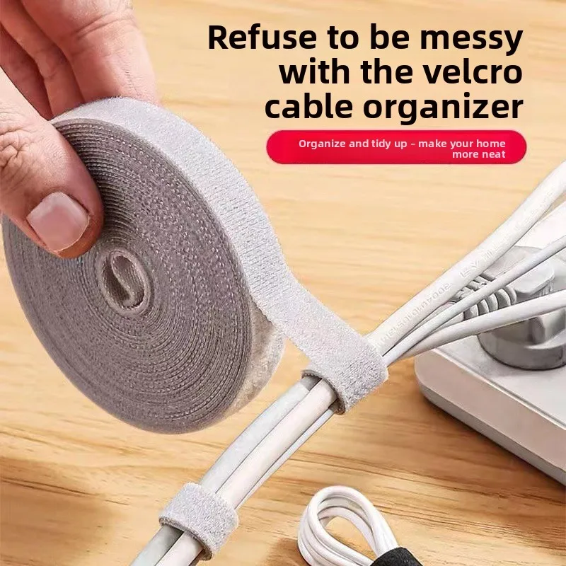 Data Cable Storage and Organization Tool, Cable Fixing Magic Tape, Cable Tie, Computer Desktop Cable Organizer