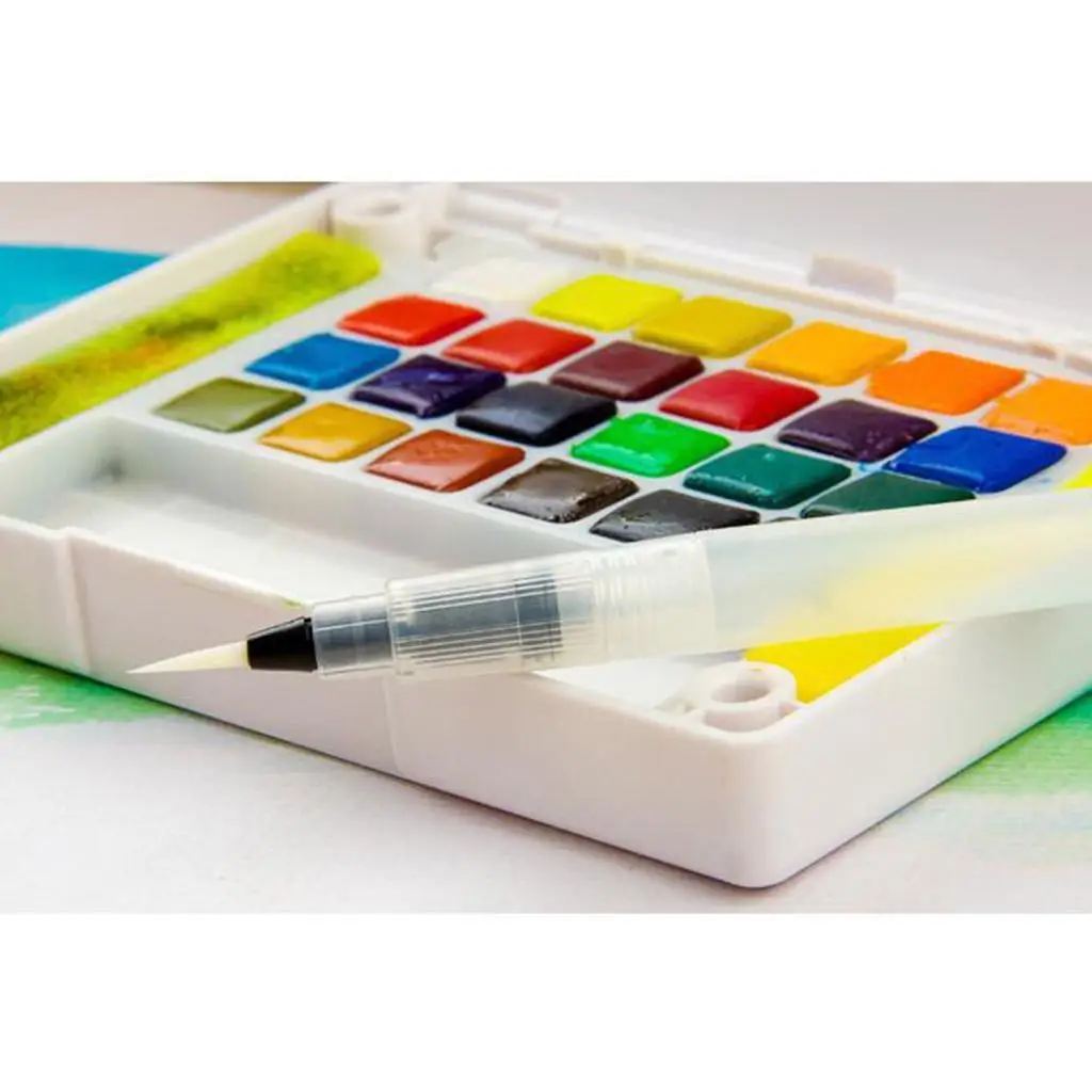 Watercolor Calligraphy Pen Durable Translucent Barrel Brush Pens Painting Tools for Support to Paint with Watercolor