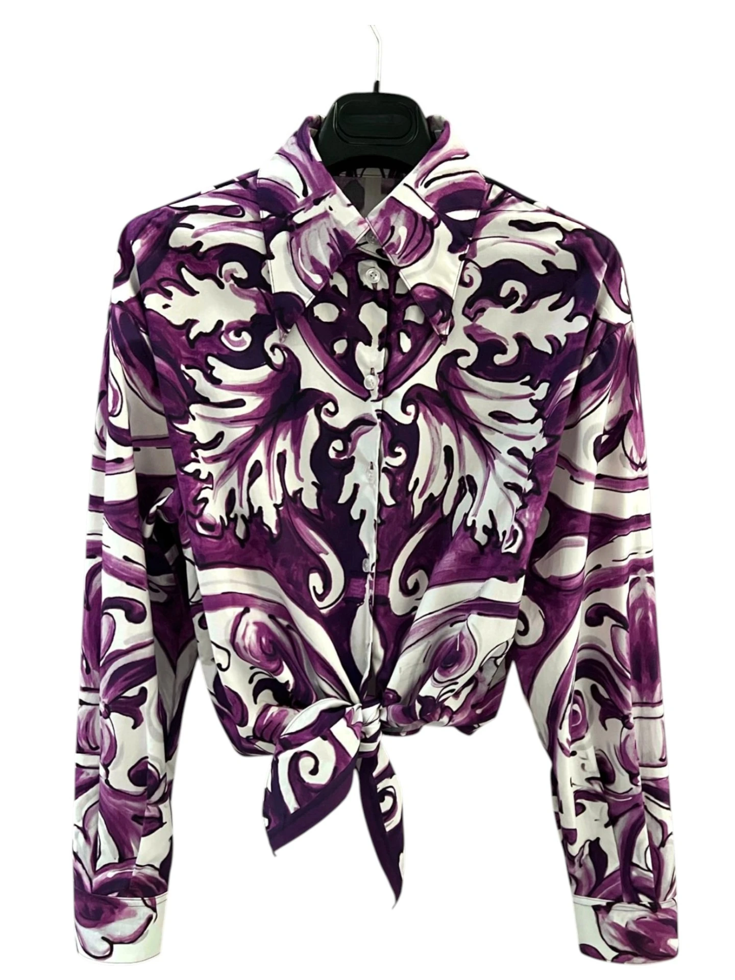 

2025 New Summer Fashion Purple Shirt Cotton