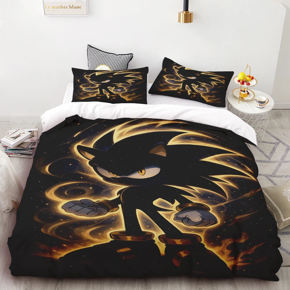 

Пододеяльник Sonic для детей, комплект постельного белья, декоративный чехол для одеяла для украшения спальни, размеры Queen King