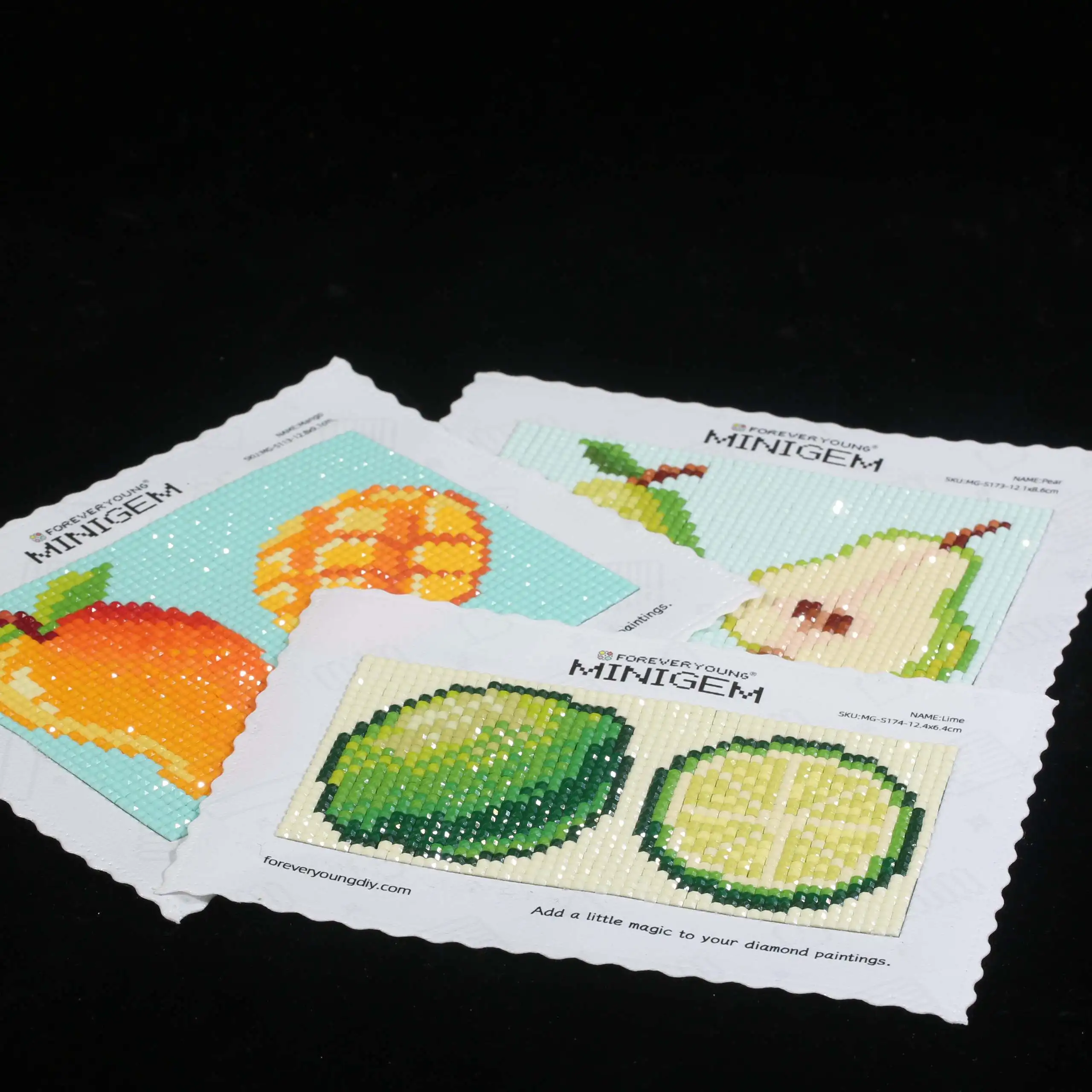 Minigem®: Lime Duo 5' X 3' 5D DIY Resin Square Diamond Painting Kit - Zesty Citrus-Themed Mosaic for Home Decor & Gifts view 3