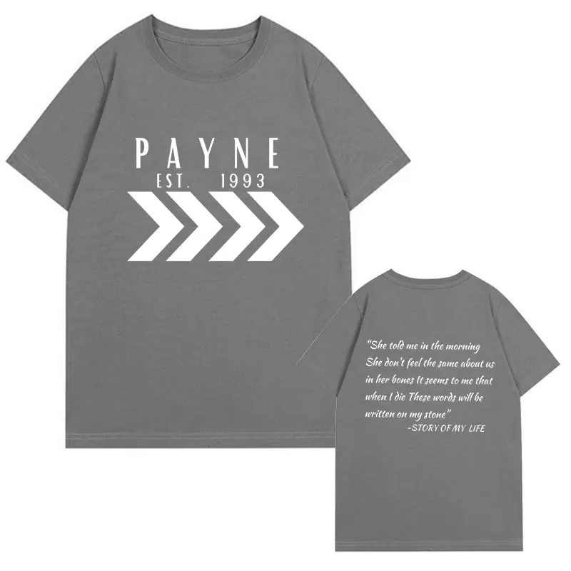 Liam Payne Tribute Graphic T Shirts Mens Clothes Payne 93 Merch Hip Hop Vintage T-shirt Oversized 100% Cotton Tees Short Sleeve