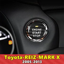 For Toyota Mark X Reiz Car Engine Start Stop Button Cover Real Carbon Fiber Sticker 2005 2006 2007 2008 2009 2010 2011 2012 2013