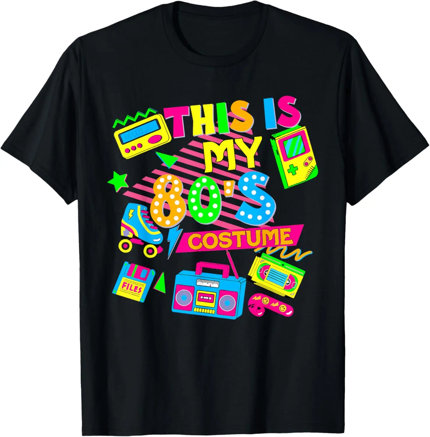 

This Is My 80s Costume Rave Theme Vintage 70 80's 90's Party T-Shirt