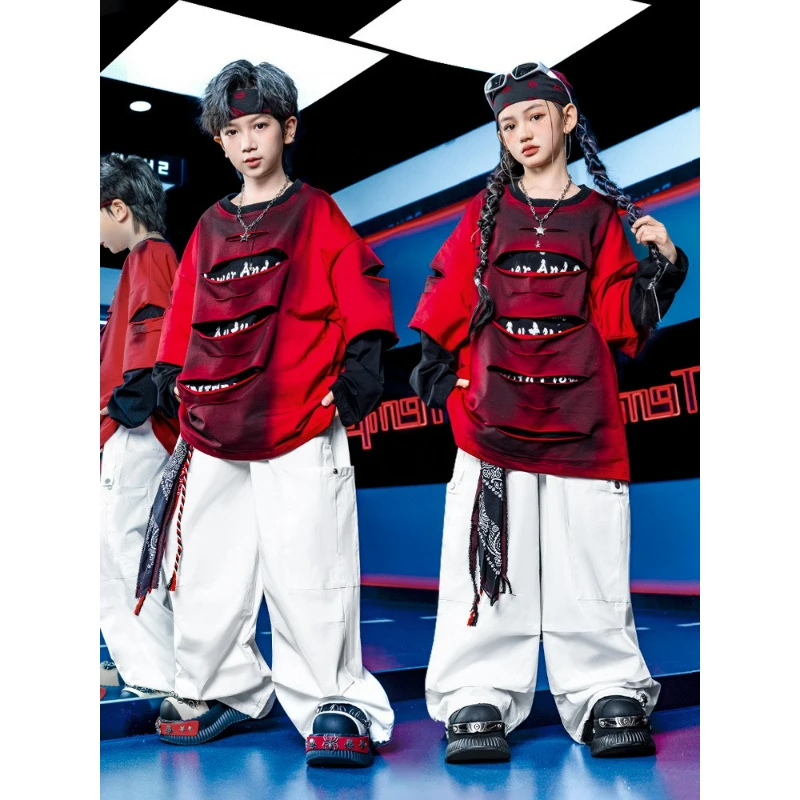 

Осень-зима хип-хоп молодежные уличные танцы для мальчиков джазовые танцы для девочек барабанные модные костюмы для шоу