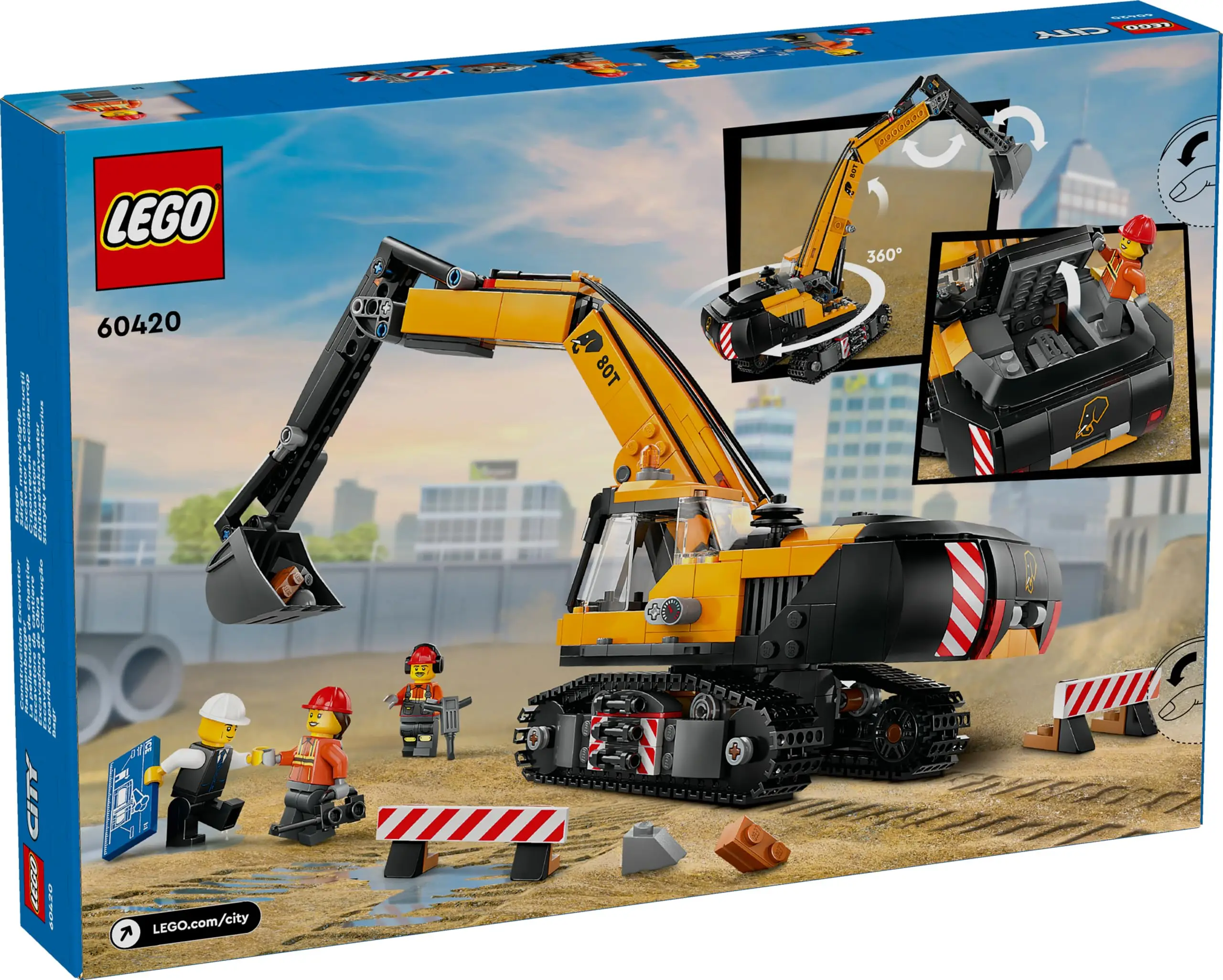 LEGO 60420 City Raupenbagger Building  Toys for Kids 8 Plus Year Old (633 Pieces)