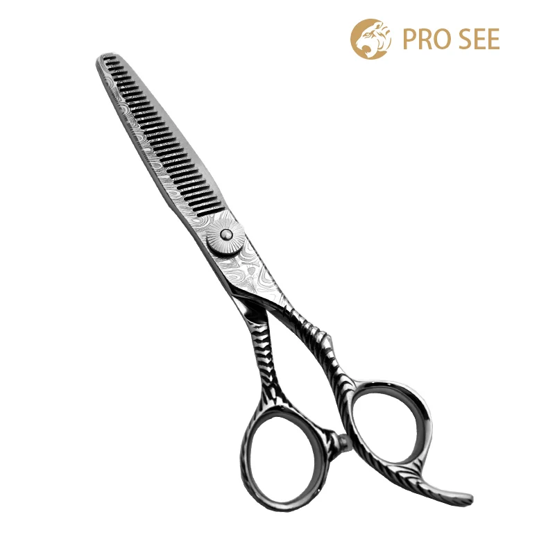 PROSEE CS-630 VG10 Steel Damascus Pattern Scissors Hair Shears Professional Hairdressing Scissors