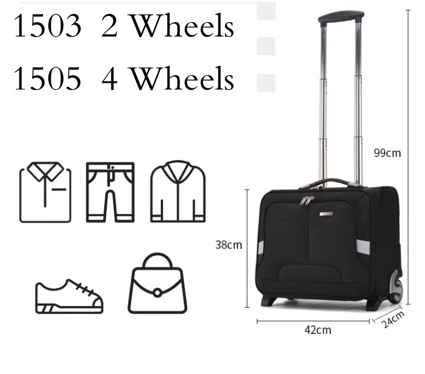 الرجال سبينر حقيبة سفر الأمتعة 18 بوصة الأعمال حقيبة أمتعة السفر على عجلات حقيبة العربة الرجال محمول المتداول حقائب الأمتعة