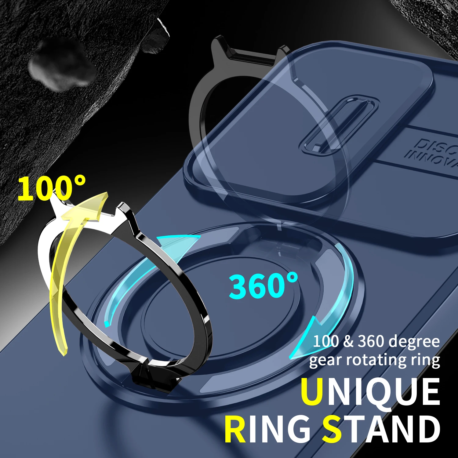 360 ° حافظة مغناطيسية دوارة لهاتف Poco F7 Ultra F7 X7 Pro X7 X6 Pro X6 C75 C71 غطاء نافذة الكاميرا المضاد للسقوط #3