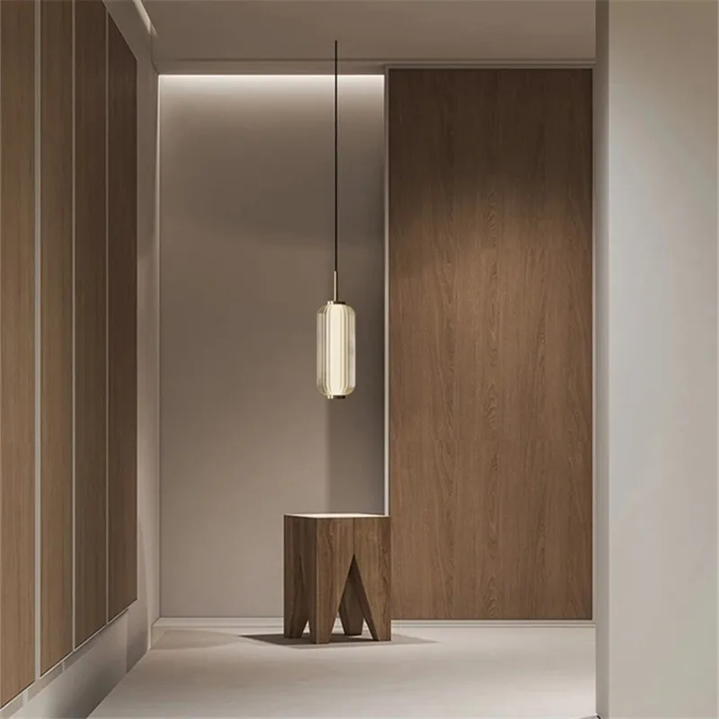 Aromas pendant light minimalist long glass staircase light American retro Restaurant light foyer exhibition hall Artistic lamp