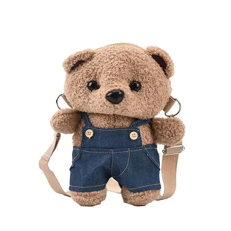 Cute Plush Small Bag for Women 2023 Autumn New Cartoon Doll Bag Versatile INS Broadband One Shoulder Crossbody Bag