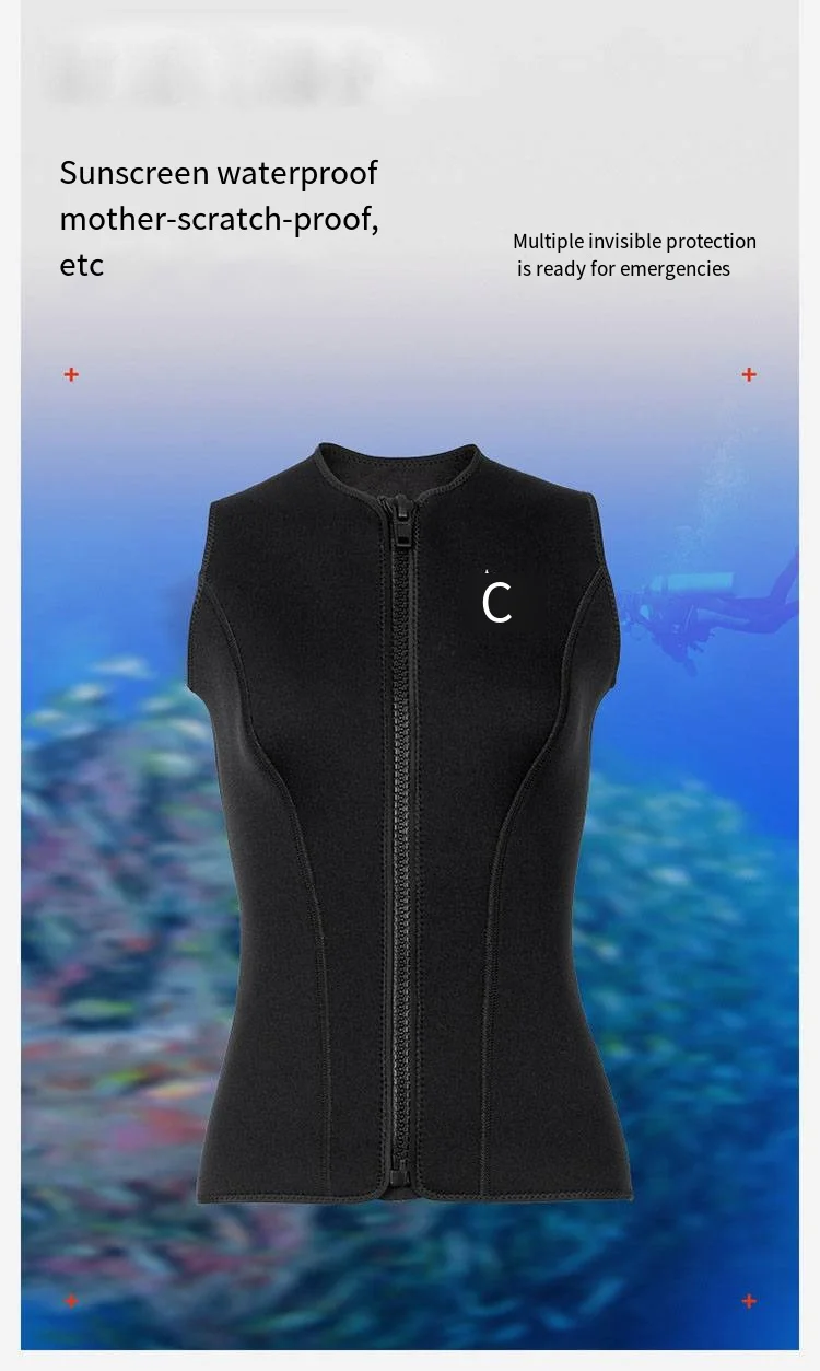 3MM Neopren-Thermo-Top ohne Kapuze für Herren und Damen – Ideal zum Tauchen, Surfen, Kajakfahren, Schwimmen und für Wassersport – Detail 7