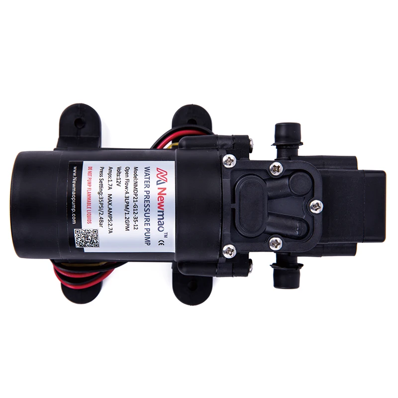 China Manufacturer  DC 12v RV High Volume Low Pressure Fresh Water Pump Similar Flojet Water System
