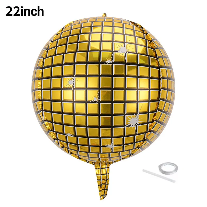 6-12 Stück 22 Zoll Silber Geburtstag Disco Party Ball Folienballon Set Alles Gute zum Geburtstag Party Dekoration Dekorative Luftballons für Party – Detail 8