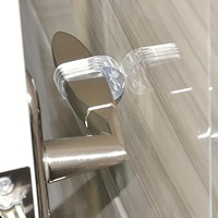 2/4pcs Transparent Door Handle Anti-collision Pads, Anti-collision Ring Window Door Handle, Anti-collision Wall Protection Cover