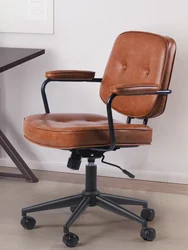 Furniture Office Computer Chair Leather Home Living Room Backrest Stool Lifting Rotate Armchair Bedroom Study Game Chairs