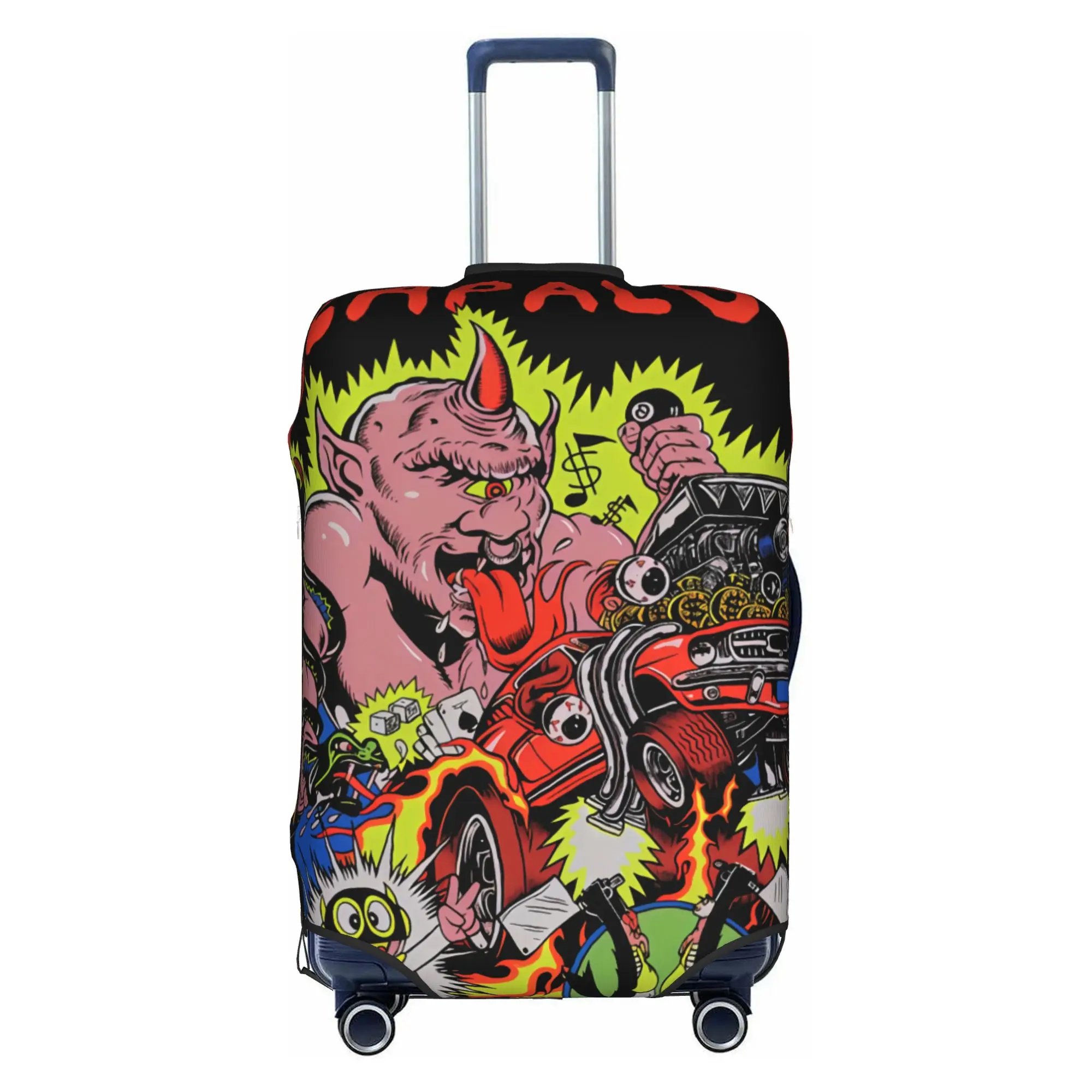 L-Lollapalooza Rock Heavy Metal Punk  Luggage Cover Elastic  Travel Suitcase Protective Covers Suit For 18-32 inch