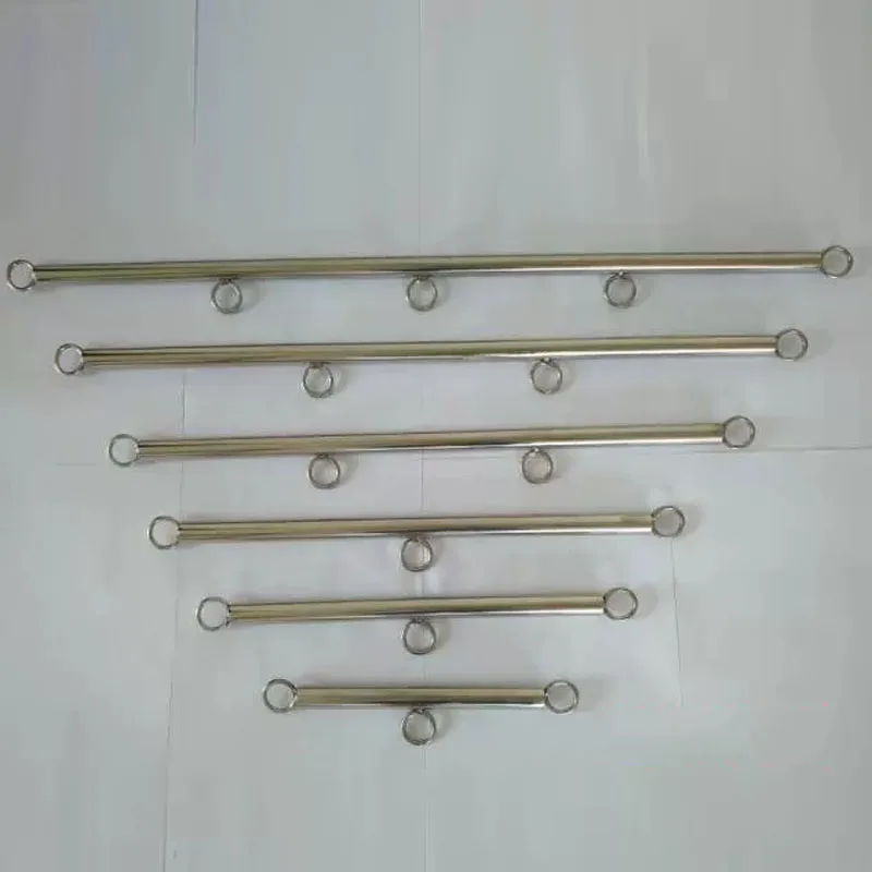 25-65cm Stainless Steel Spreader Bar With O Rings, Wrist Ankle Restraint Bar, Adult Couple Role Play Game Fixed Accessory