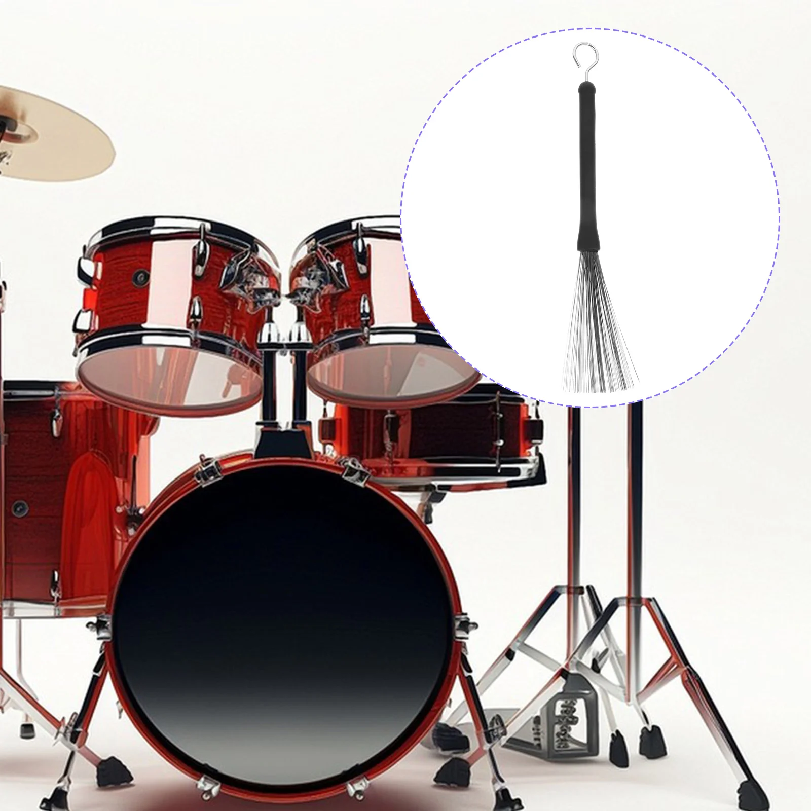 

2 Pcs Drum Sticks and Brushes Drumsticks Retractable Stainless Steel Accessories