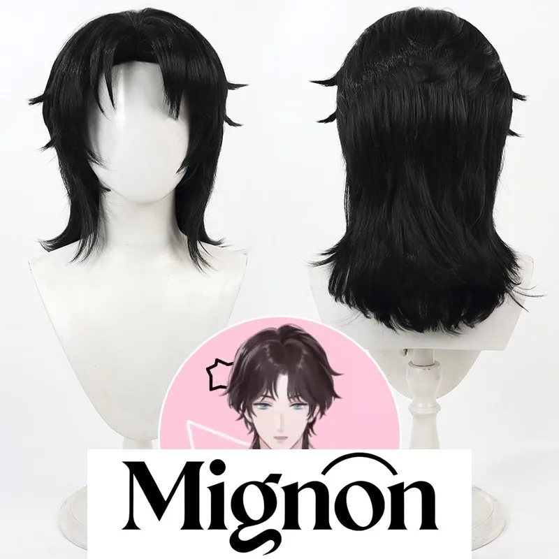 

LASER Debut Day Qiao Shu, парик для косплея, черная центральная часть, многослойные шипы, рваные корни, подарок на Хэллоуин