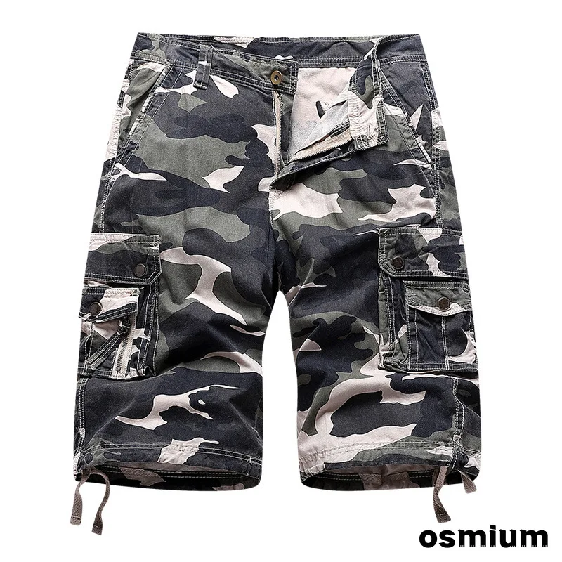 

Summer Camouflage Work Shorts Pure Cotton Casual Short Pants Large Size Mens Cropped Pants Camo Breeches Boys M-4XL