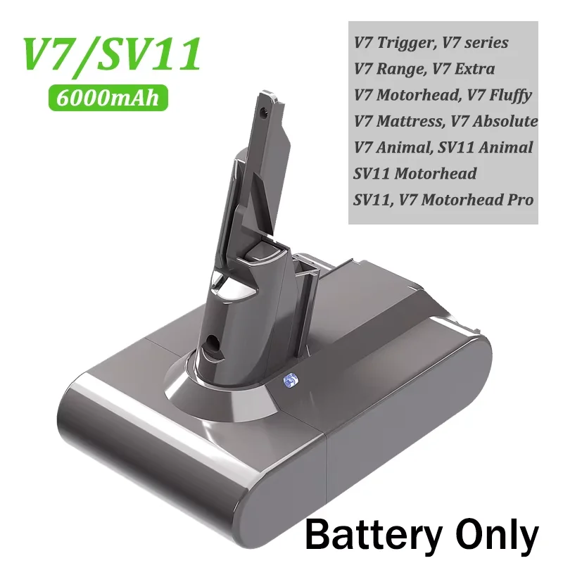 Powtree 6.0/8.0Ah Stofzuiger Batterij Voor Dyson V6 V7 Serie V8 V10 DC58 DC62 SV11 SV12 SV10 Absolute Pluizige Dier