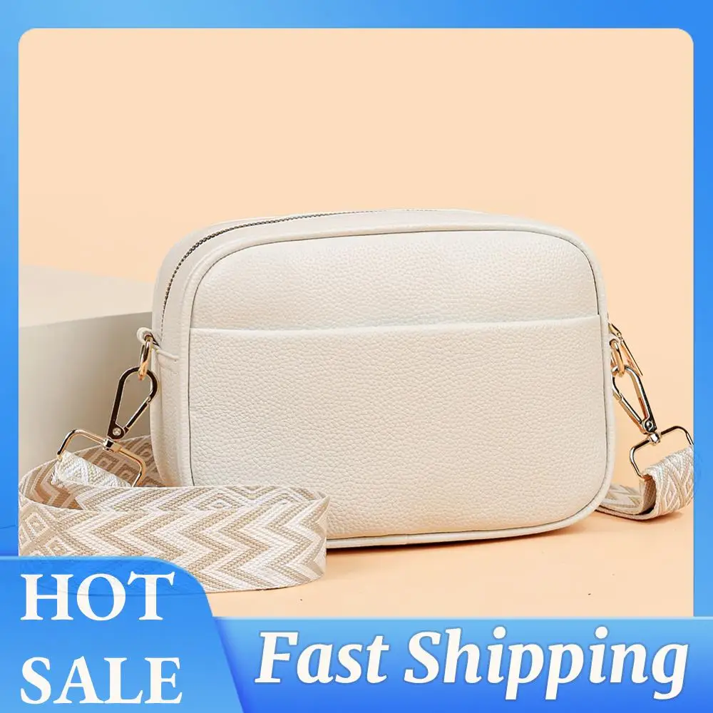 

Women Handbags PU Leather Travel Ladies Tote Bags Fashion Simple Solid Color Cross Body Bag Adjustable Strap Messenger Bag