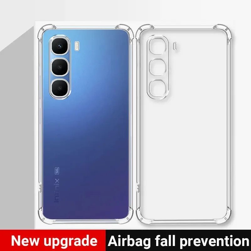 ل انفينيكس هوت 60 برو بلس + 60i i Hot60 Hot60i Hot60Pro Hot60ProPlus حافظة سيليكون لينة حالات الهاتف وسادة هوائية غطاء شفاف