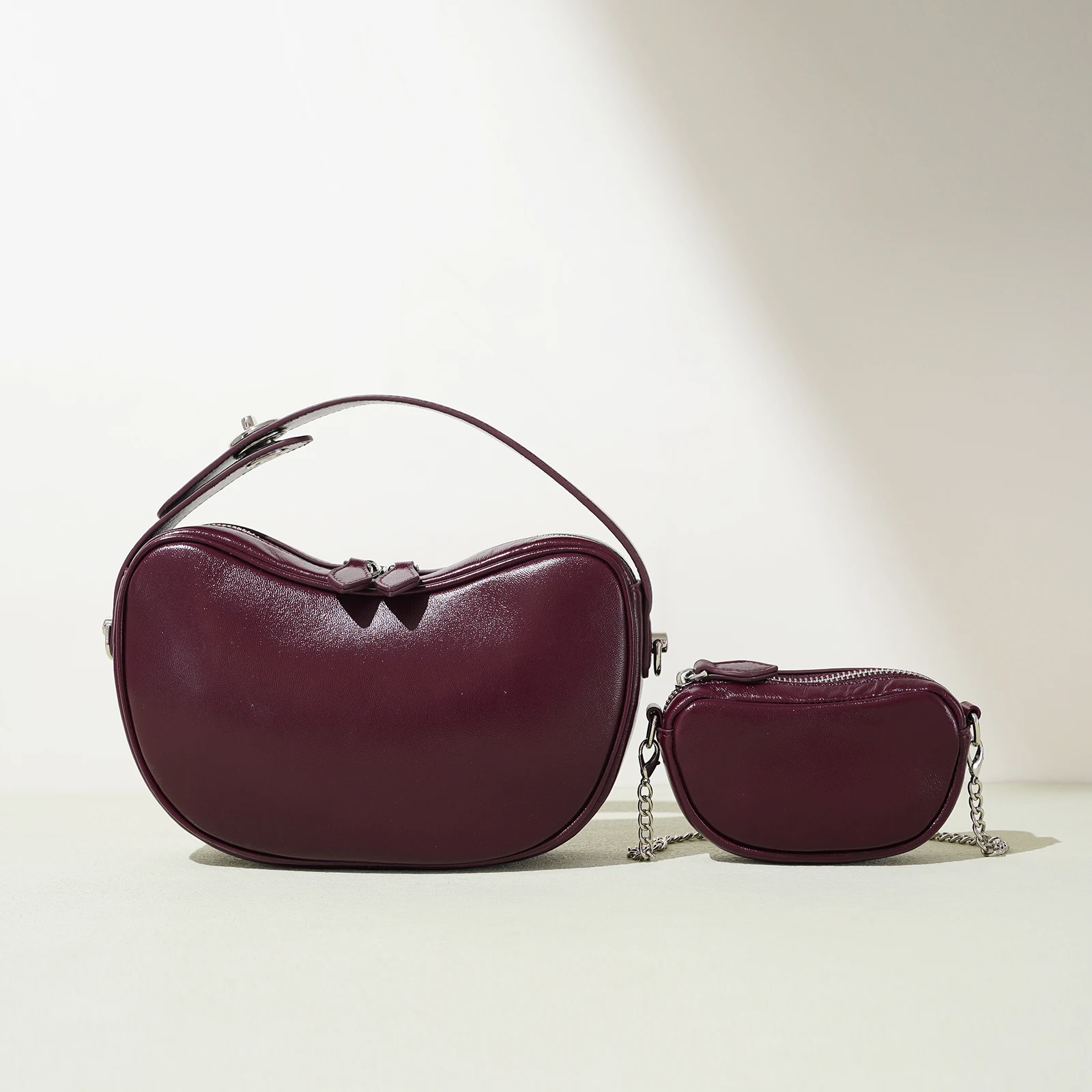 

2025 Pea Bag Sheepskin Fashion Cashew Bag Niche Design 2 Pcs Set Crossbody Niche Design Shoulder Messenger Tote Women Bags