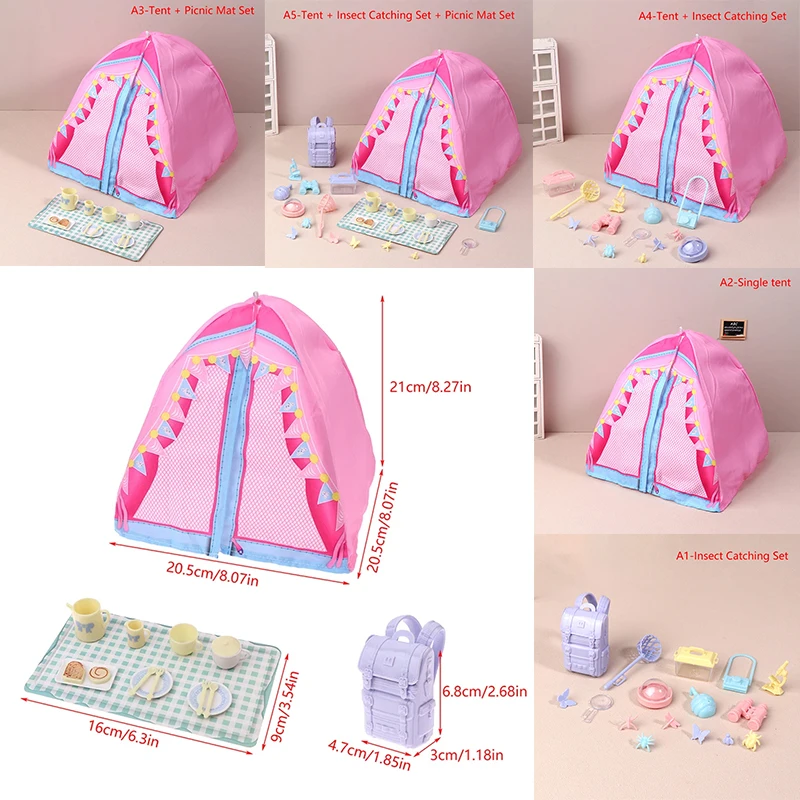 1 قطعة 11/12 دمية مقلد خيمة التخييم عدة دمية التخييم في الهواء الطلق الديكور المشهد الصغير صور الدعائم التظاهر اللعب اللعب #1