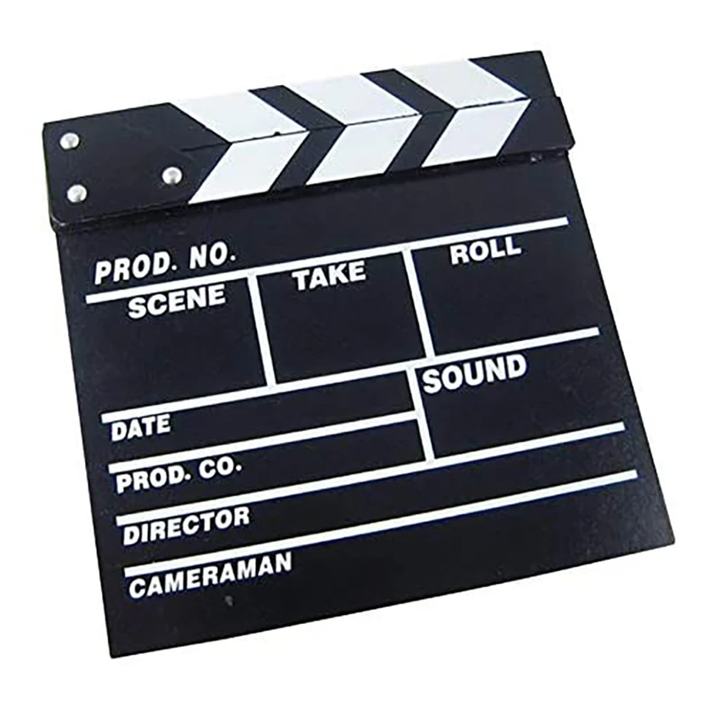 لوح أزياء احترافي محمول خشبي ، مخرج ، فيديو ، تلفزيون ، فيلم ، فيلم ، 20 × 20 سم