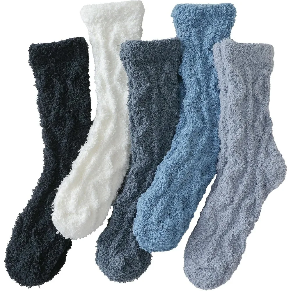 

Warm & Cozy Gifts for Women, Stocking Stuufers, Fluffy Fuzzy Plush Sleeping Slipper Socks - Soft Warm Fabric